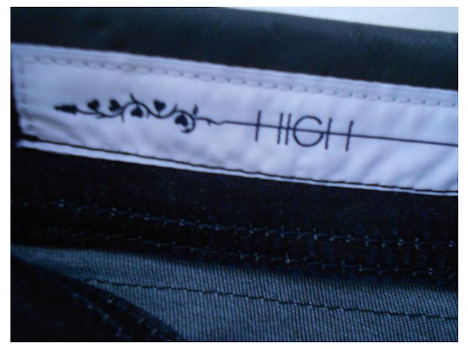 High PANTALONES MARRONES ALTO NUEVO ALGODÓN RECUBIERTO TAMAÑO EXTENSIBLE 40 fr 44 ES ALGODÓN ELASTHANE NUEVO Castaño - vista 11