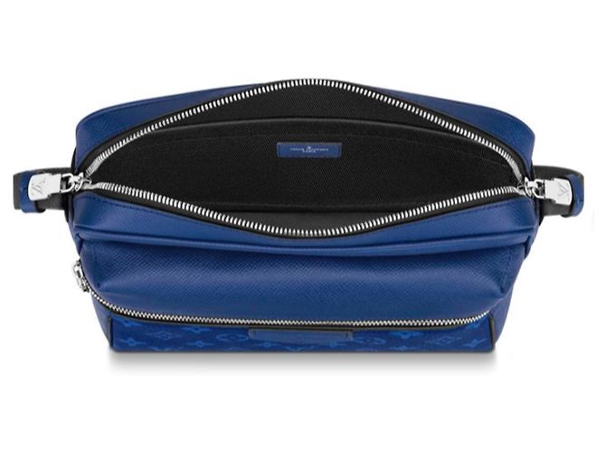 Mensageiro ao ar livre Louis Vuitton Taigarama Azul - vista 3