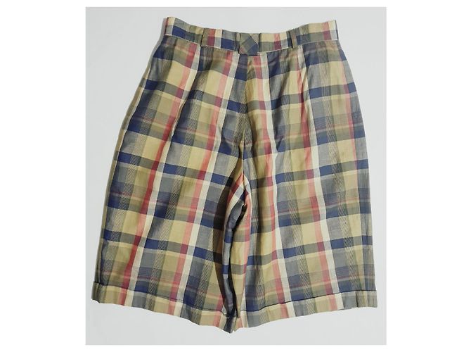 Pantalones cortos Basler Tartán Algodón Viscosa Lino Multicolor - vista 2