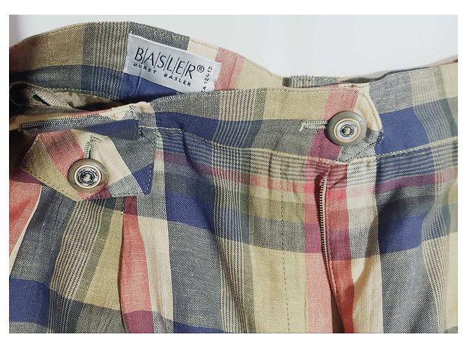 Pantalones cortos Basler Tartán Algodón Viscosa Lino Multicolor - vista 3