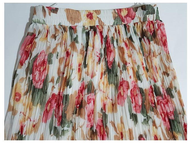 Autre Marque Falda plisada de flores de poliéster Multicolor - vista 3