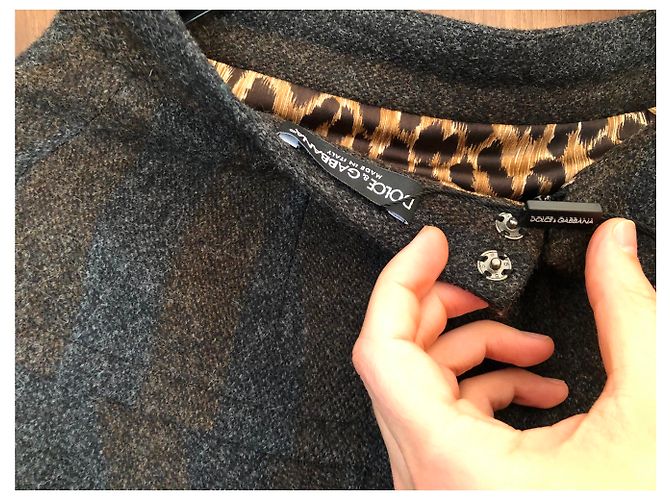 Falda plisada Dolce & Gabbana de lana marrón Castaño - vista 4