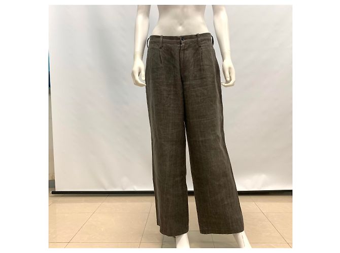 Yohji Yamamoto Pantalones de lino - vista 6
