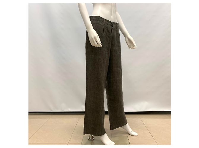 Yohji Yamamoto Pantalones de lino - vista 9