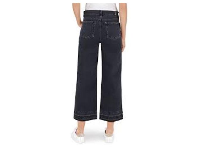 7 For All Mankind Vaqueros Flare Negros Denim 42 - vista 2