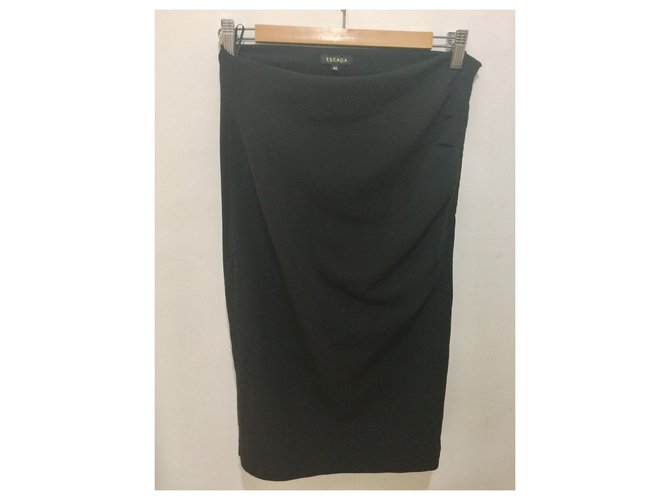 Escada Falda negra con 2 manera zip Negro - vista 6