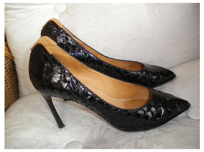 Escarpins Lanvin en Python Noir - vue 3