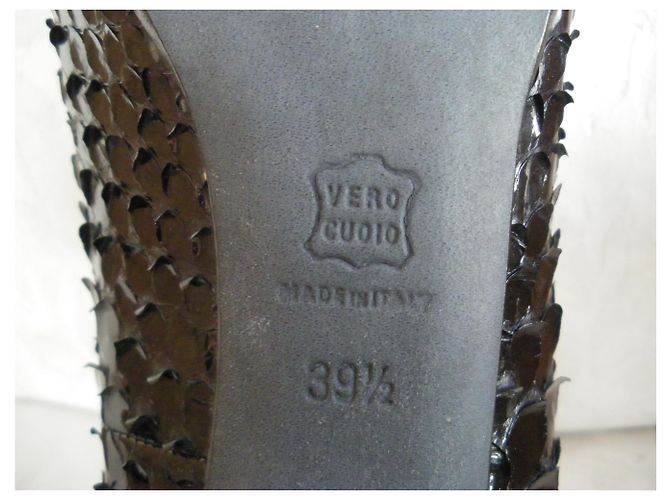 Escarpins Lanvin en Python Noir - vue 9