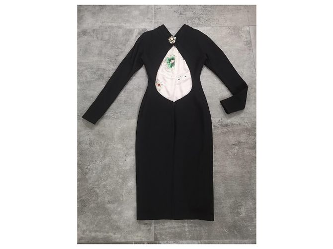 Roberto Cavalli Schwarzes Kaschmirkleid XS - Ansicht 2