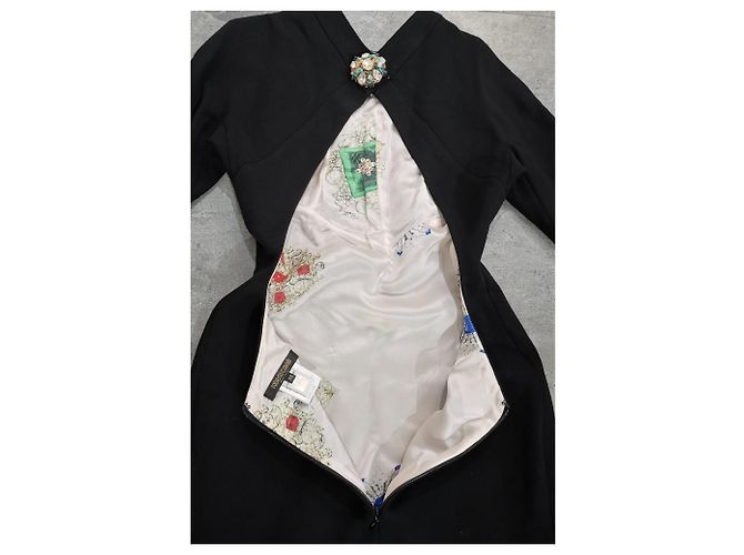 Roberto Cavalli Schwarzes Kaschmirkleid XS - Ansicht 6