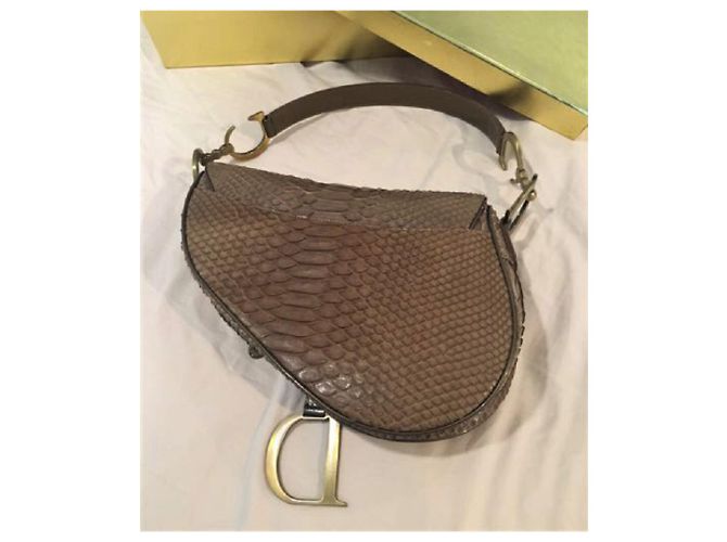 Saddle Christian Dior Sacoche Dior Snakeskin - vue 2