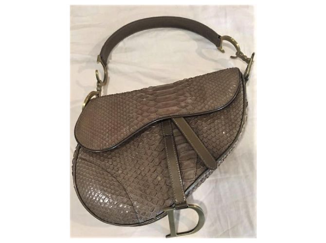 Saddle Christian Dior Sacoche Dior Snakeskin - vue 4