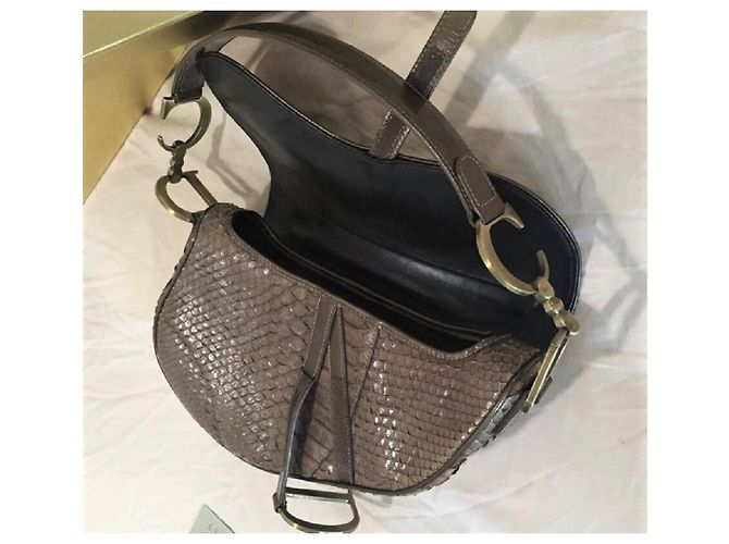 Saddle Christian Dior Sacoche Dior Snakeskin - vue 5
