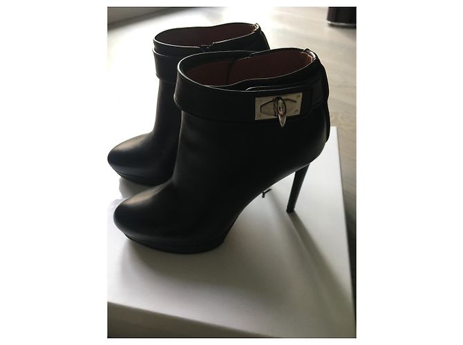 Botines Givenchy Shark de piel negra 35 Negro - vista 3