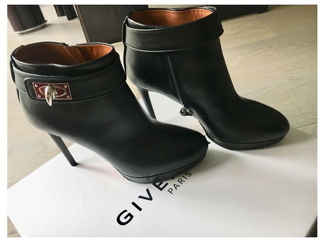 Botines Givenchy Shark de piel negra 35 Negro - vista 5