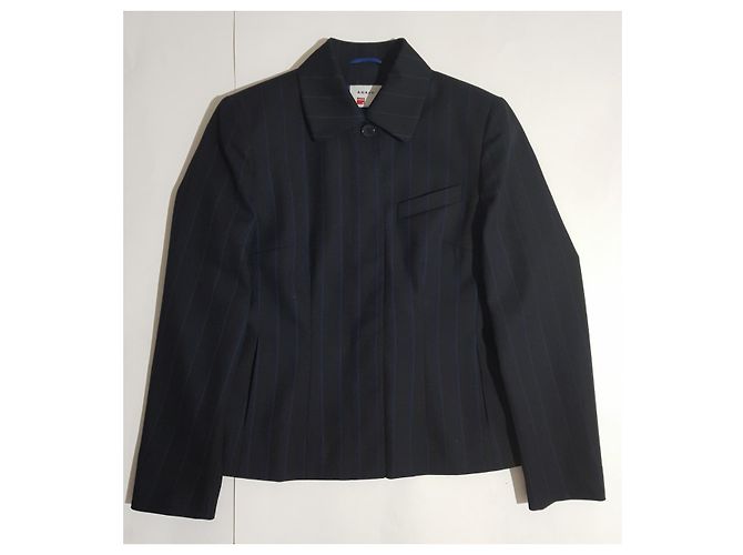 Akris Striped Blazer Wool and Polyester Multiple colors - view 4