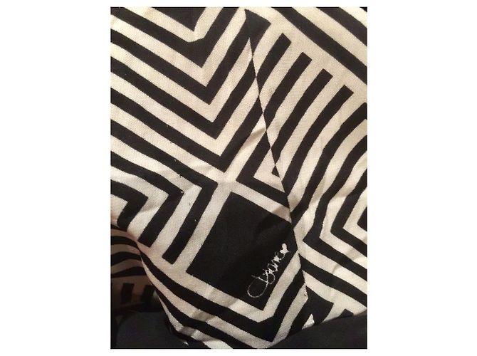 Diane Von Furstenberg DvF Gianna vestido de seda Negro Blanco - vista 6