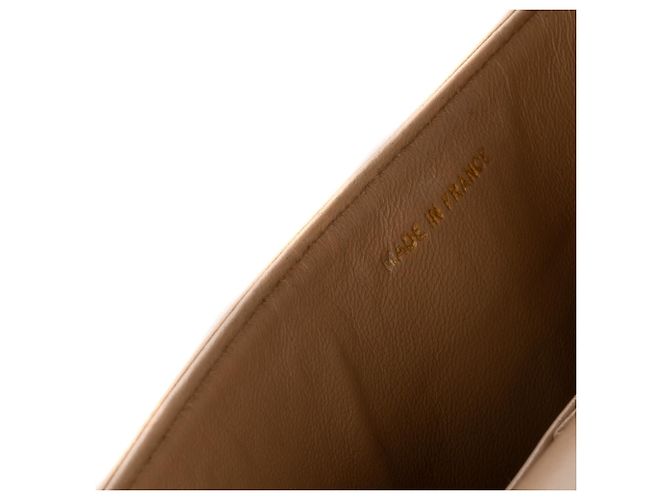 Timeless Excelente Chanel 23 cordeiro acolchoado bege em muito bom estado! - vista 12