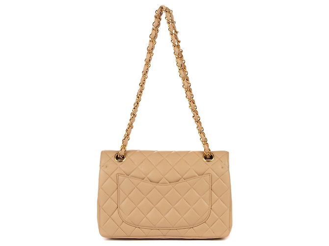 Timeless Excelente Chanel 23 cordeiro acolchoado bege em muito bom estado! - vista 2