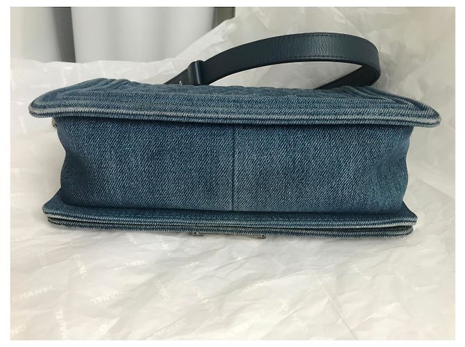 Chanel Denim Bag Rare Boy medio Blu - Ansicht 12