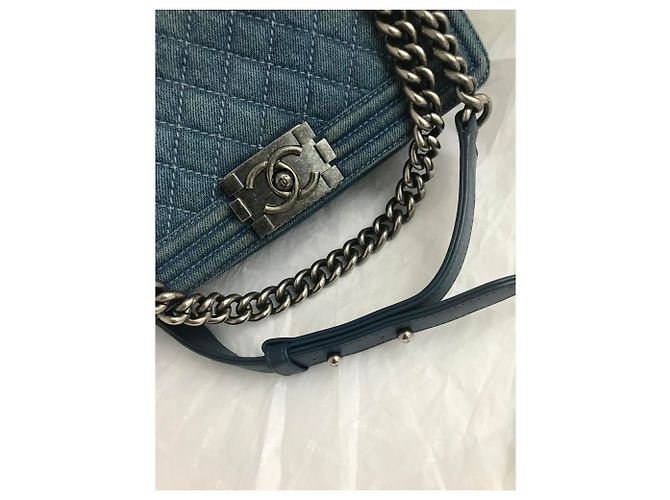 Chanel Denim Bag Rare Boy medio Blu - Ansicht 16
