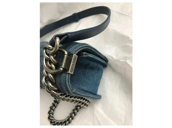 Chanel Denim Bag Rare Boy medio Blu - Ansicht 19