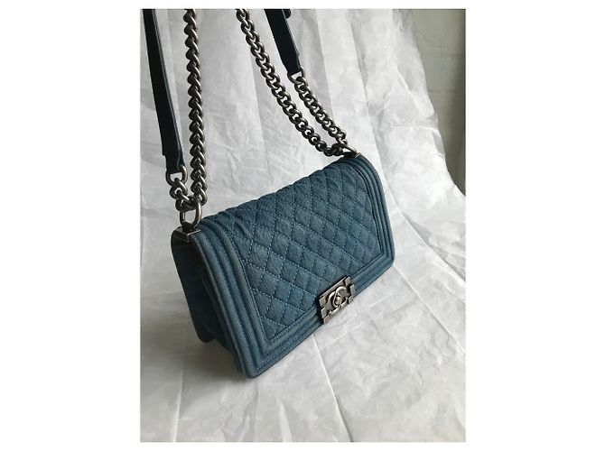 Chanel Denim Bag Rare Boy medio Blu - Ansicht 24