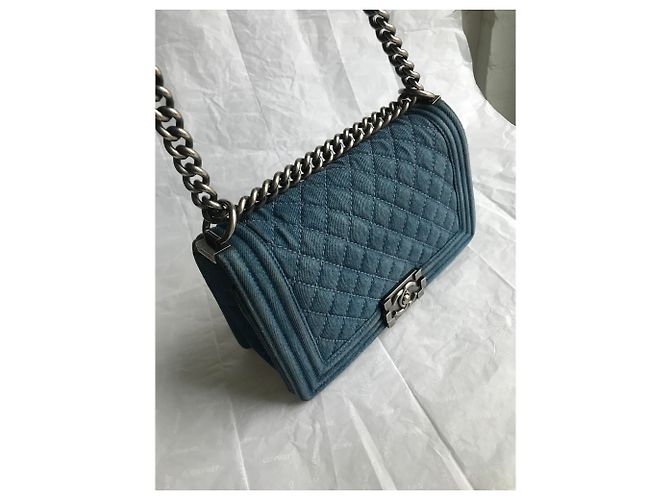 Chanel Denim Bag Rare Boy medio Blu - Ansicht 25