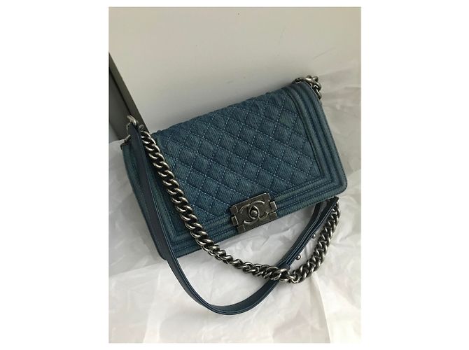 Chanel Denim Bag Rare Boy medio Blu - Ansicht 26