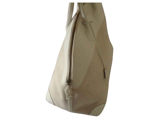 Borsa da viaggio Hermès Bolide in pelle bianca Bianco - vista 2