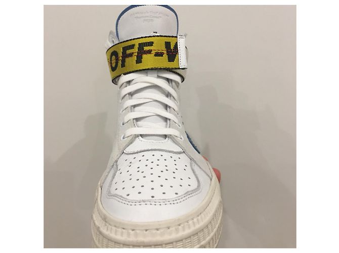 Off White Ciao Top Co Virgil Abloh Bianco Giallo - vista 4