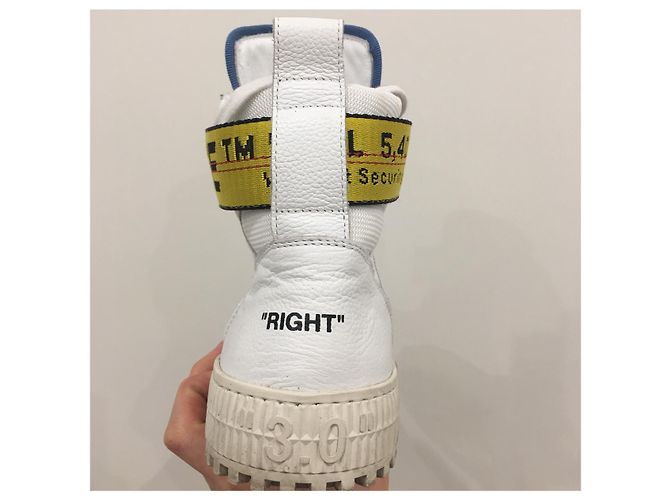 Off White Ciao Top Co Virgil Abloh Bianco Giallo - vista 5