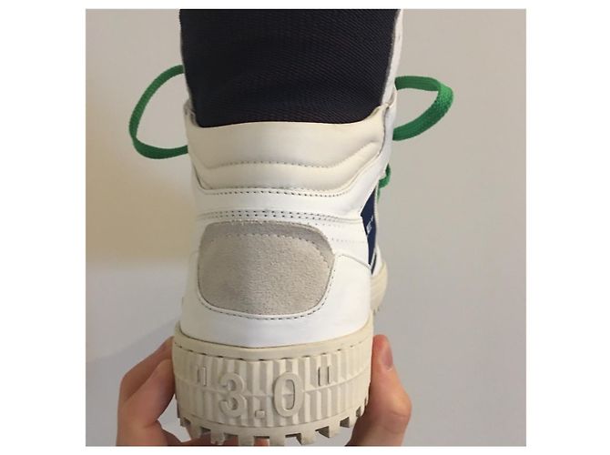Off White Basso 3.0 Blue Co Virgil Abloh Bianco - vista 4