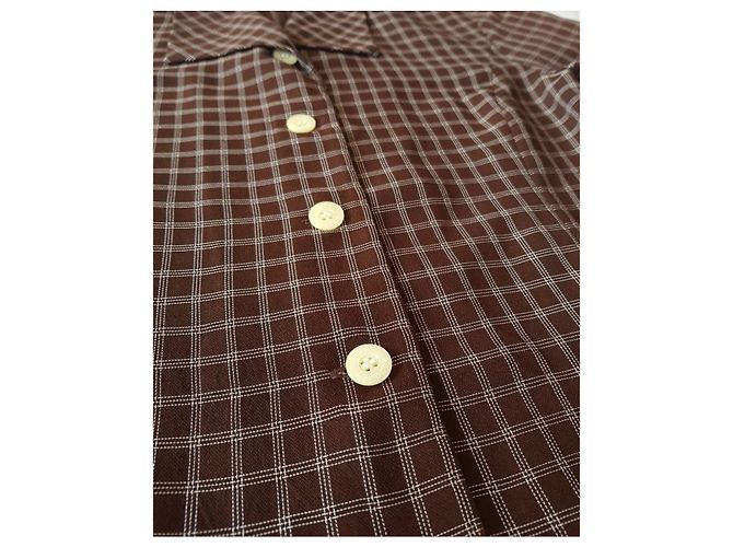 Camicia a quadri Guy Laroche manica corta marrone - vista 4
