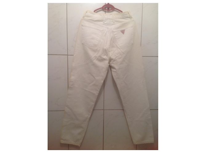 Jeans Guess in denim bianco - vista 2