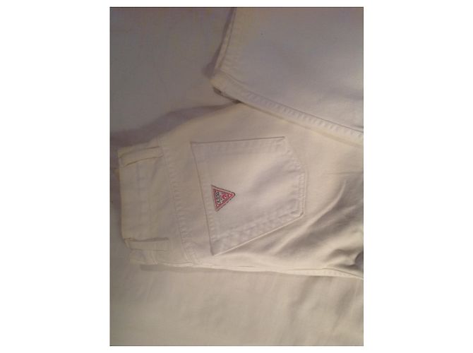 Jeans Guess in denim bianco - vista 4