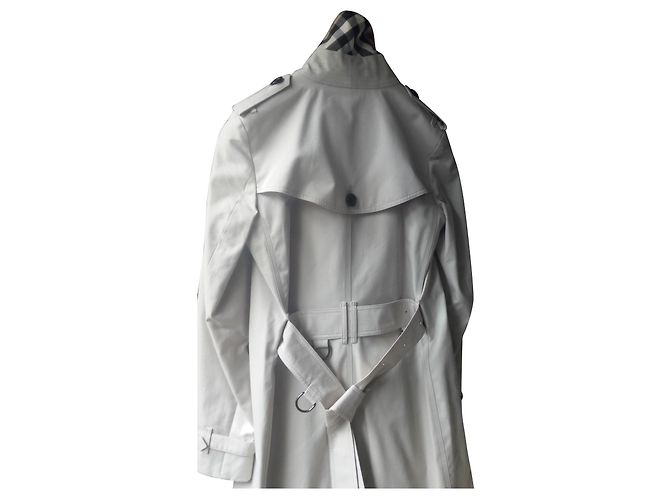 Trench Burberry de algodão cor creme Cru - vista 2