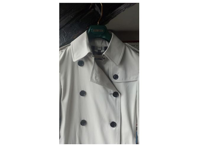Trench Burberry de algodão cor creme Cru - vista 3