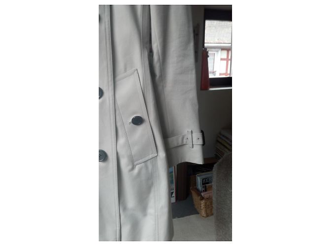 Trench Burberry de algodão cor creme Cru - vista 4
