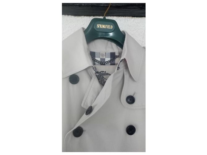 Trench Burberry de algodão cor creme Cru - vista 5