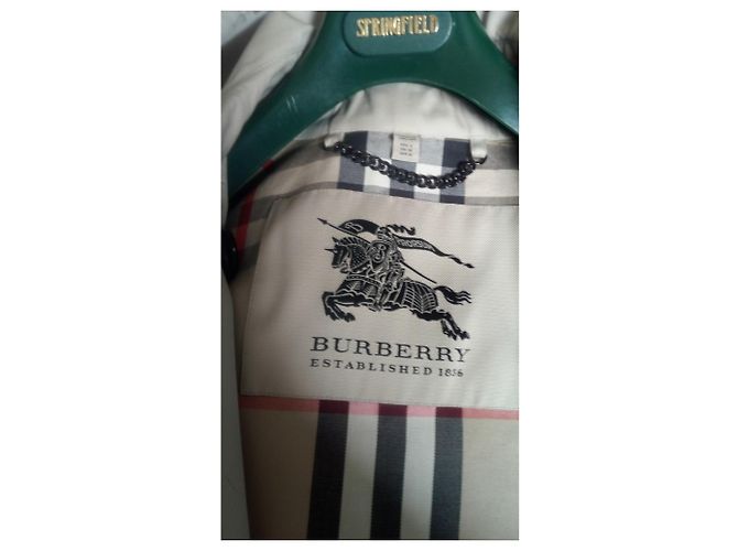 Trench Burberry de algodão cor creme Cru - vista 6