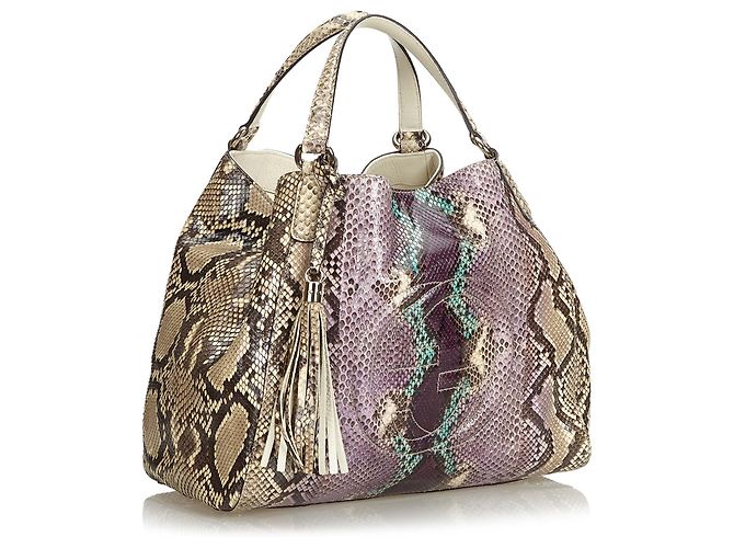 Gucci Brown Médio Python Soho Bag - vista 2