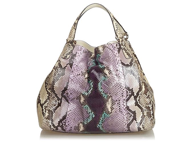 Gucci Brown Médio Python Soho Bag - vista 3