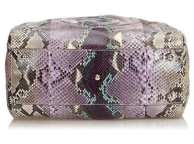 Gucci Brown Médio Python Soho Bag - vista 4