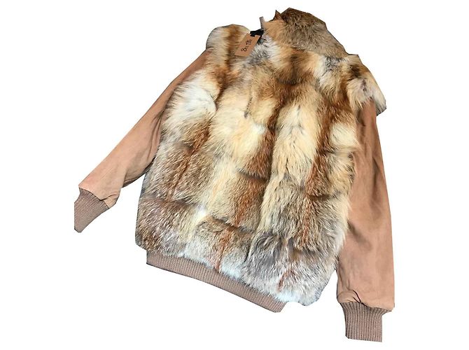 Bel Air Lambskin and Fox Jacket Caramel - view 2