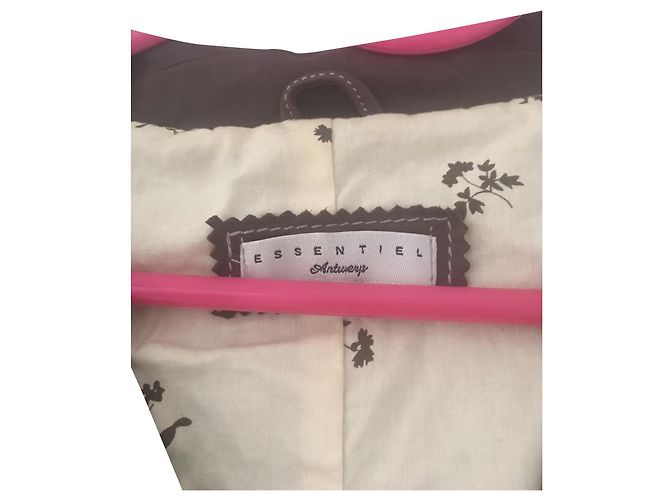 Essentiel Antwerp Essential Leather Jacket Antwerpen Dunkelbraun - Ansicht 2