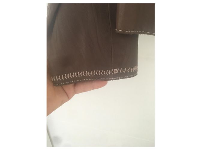 Essentiel Antwerp Essential Leather Jacket Antwerpen Dunkelbraun - Ansicht 5