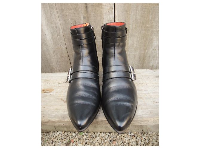 Sergio Rossi botas con hebillas Negro - vista 4