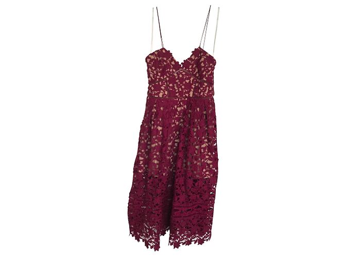 Self Portrait Kleid Dunkelrot Bordeaux - Ansicht 2