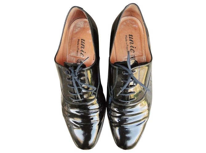 Joseph Fenestrier Unic Richelieu scarpe stringate in vernice nera Nero - vista 5